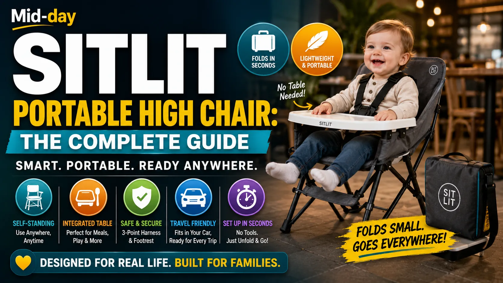 SITLIT Portable High Chair